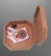 Hobi 90031 Dekoratif Model Öğrenci Kutusu Altıgen Ahşap HAM MDF El Yapımı - 6