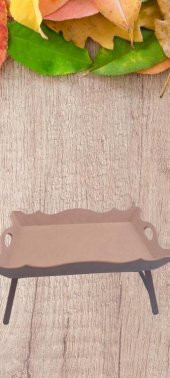 Hobi 90036 Dekoratif Tepsi Ayaklı Şımarık Model HAM Ahşap MDF El Yapımı - 4