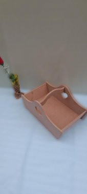 Hobi 90041 Dekoratif Sepet HAM Model cnc kesim Ahşap MDF El Yapımı - 8