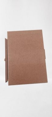 Hobi 90040 Dekoratif Takı Makyaj Kutu Model Çekm Bölmeli HAM Ahşap MDF El Yapımı - 3