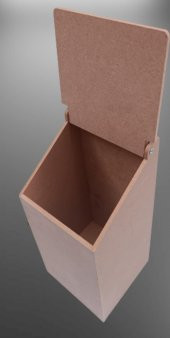 Hobi 90045 Dekoratif Model Poşet Kutusu Ahşap MDF HAM  kalpli El Yapımı - 7