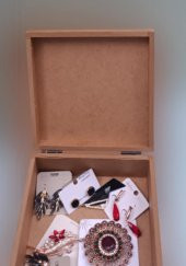 Hobi 90052 Dekoratif Model Öğrenci Ve Makyaj Kutu Ahşap MDF HAM El Yapımı - 2