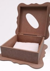 Hobi 90051 Dekoratif  Model Peçetelik Kutu HAM Ahşap MDF El Yapımı - 8