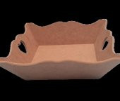 Hobi Dekoratif 90057 Model Ekmek Tepsi Dalgalı Kenar Kalpli Ahşap MDF El Yapımı - 3