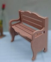 Hobi 90054 Dekoratif Model BanK Tipi Havluluk HAM Ahşap MDF El Yapımı - 8