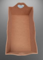 Hobi 90056 Dekoratif Model Ekmek Tepsisi Ahşap MDF Kalpli El Yapımı - 2