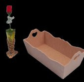 Hobi 90056 Dekoratif Model Ekmek Tepsisi Ahşap MDF Kalpli El Yapımı - 8