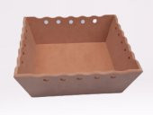 Hobi Dekoratif Model Ekmek Sepeti Dalgalı Kenar Oymalı HAM MDF Ahşap EL Yapımı - 1