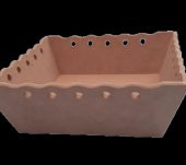 Hobi Dekoratif Model Ekmek Sepeti Dalgalı Kenar Oymalı HAM MDF Ahşap EL Yapımı - 4