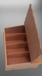 Hobi Dekoratif Model Bölmeli Çay Kutusu HAM  Ahşap  MDF El Yapımı - 4