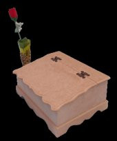 Hobi Dekoratif Model Bölmeli Çay Kutusu HAM  Ahşap  MDF El Yapımı - 7