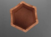 Hobi 90063 Dekoratif kalemlik ahşap Altıgen HAM MDF  El Yapım - 2