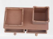 Hobi 90066 Dekoratif Kalemlik Set İkili Model HAM MDF Ahşap Çekmece El yapımı - 1