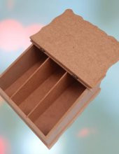 Hobi 90068 Dekoratif Çay Kutusu Ahşap MDF HAM cnc itinalı paket kargo El Yapım - 4