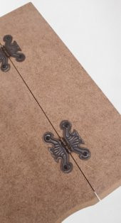 Hobi 90068 Dekoratif Çay Kutusu Ahşap MDF HAM cnc itinalı paket kargo El Yapım - 5