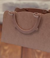 Hobi 90069 Dekoratif Bayan Çantası Ahşap MDF HAM El Yapımı - 6