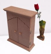 Hobi Dekoratif 90072 Anahtarlık Kutusu Ahşap MDF HAM Askılıklı El Yapımı - 9