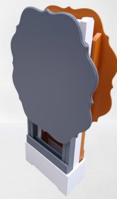 Çanta Zigon 90077 Sehpa Yonca Model 2 li Tk Ahşap MDF Gri Hardal Renk Uyum Elyapı - 2