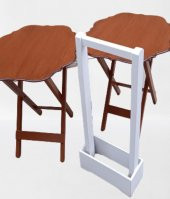 Çanta Zigon 90080 Sehpa Yonca Model 2 li Tk Ahşap MDF Parlak Ceviz Renk Kutu sevk - 1