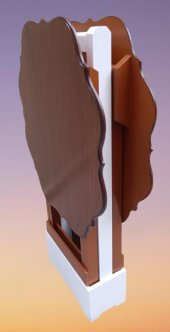 Çanta Zigon 90080 Sehpa Yonca Model 2 li Tk Ahşap MDF Parlak Ceviz Renk Kutu sevk - 5