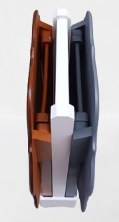 Çanta Zigon 90078 Sehpa Yonca Model 2 li Tk Ahşap Mdf Gri Ceviz Renk Uyum El Yapı - 4