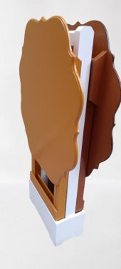 Çanta Zigon 90075 Sehpa Yonca Model 2li Takım Ahşap MDF Hardal-Ceviz Renk El Yapı thumbnail 4