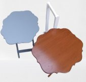 Çanta Zigon 90078 Sehpa Yonca Model 2 li Tk Ahşap Mdf Gri Ceviz Renk Uyum El Yapı - 7