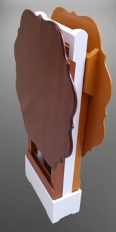 Çanta Zigon 90075 Sehpa Yonca Model 2li Takım Ahşap MDF Hardal-Ceviz Renk El Yapı thumbnail 7