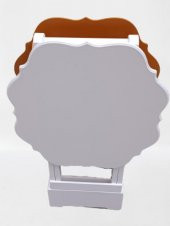 Çanta Zigon 90081 Sehpa Yonca Model İkili Tk Ahşap MDF Beyaz ve Hardal Renk Uyum - 1