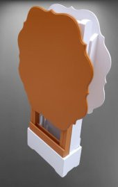 Çanta Zigon 90081 Sehpa Yonca Model İkili Tk Ahşap MDF Beyaz ve Hardal Renk Uyum - 4