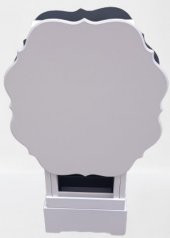 Çanta Zigon 90082 Sehpa Yonca Model 2 li Tk Ahşap MDF Beyaz Gri Renk Uyum El yapı - 4