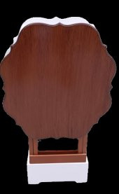 Çanta Zigon 90083 Yonca Model 2 li Takım Ahşap MDF Beyaz-Ceviz Renk Uyum El Yapım - 2