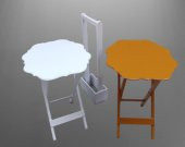 Çanta Zigon 90081 Sehpa Yonca Model İkili Tk Ahşap MDF Beyaz ve Hardal Renk Uyum - 9