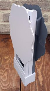 Çanta Zigon 90082 Sehpa Yonca Model 2 li Tk Ahşap MDF Beyaz Gri Renk Uyum El yapı - 7