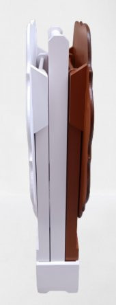 Çanta Zigon 90083 Yonca Model 2 li Takım Ahşap MDF Beyaz-Ceviz Renk Uyum El Yapım - 4