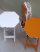 Çanta Zigon 90086 Yonca Dörtlü 90086 Ahşap MDF Beyaz ve Hardal Renk Uyum El Yapım - 7