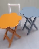 Çanta Zigon 90096 Papatya Model 2li Tk Ahşap MDF Hardal ve Gri Renk Uyum El Yapım thumbnail 2