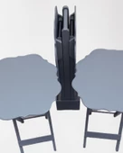 Çanta Zigon 90091 Yonca Takım Dörtlü Model Ahşap MDF Parlak Gri Renk El Yapım - 6