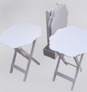 Çanta Zigon 90094 Sehpa Yonca Takım Model Ahşap MDF Parlak Beyaz Lake Renk Elyapı - 3