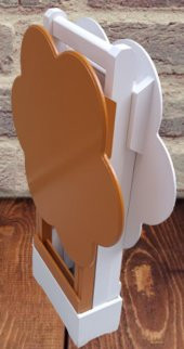 Çanta Zigon 90098 Sehpa Papatya Model 2li Tk Ahşap MDF Hardal-Beyaz Uyum El Yapım - 7