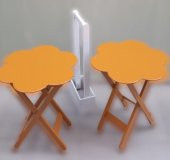 Çanta Zigon 90099 Papatya Model İkili Takım Ahşap MDF Hardal hardal Renk El Yapım thumbnail 3