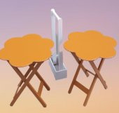 Çanta Zigon 90099 Papatya Model İkili Takım Ahşap MDF Hardal hardal Renk El Yapım thumbnail 4