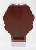 Çanta Zigon 90092 Sehpa Yonca Model Ahşap MDF Ceviz ve Beyaz Renk Uyum El Yapım - 7