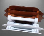 Çanta Zigon 90092 Sehpa Yonca Model Ahşap MDF Ceviz ve Beyaz Renk Uyum El Yapım - 5