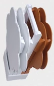 Çanta Zigon 90107 Papatya Sehpa Model Ahşap MDF Beyaz-Hardal Renk Uyum El Yapım - 5