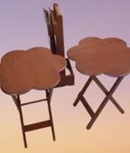 Çanta Zigon 90111 Papatya Dörtlü Model Ahşap MDF nature Ceviz Renk El Yapım thumbnail 5