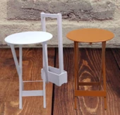 Çanta Zigon 90119 Sehpa Oval Model 2ili Takım Mdf Hardal-Beyaz Renk Uyum El Yapım thumbnail 10