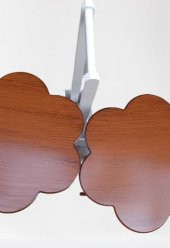 Çanta Zigon 90103 Sehpa Papatya Model 2li Takım Ahşap MDF Ceviz Renk Uyum El Yapı - 1