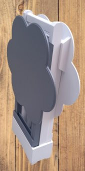 Çanta Zigon 90101 Papatya  Model 2li Tk Ahşap MDF Beyaz-Gri Renk Uyum El Yapım thumbnail 7