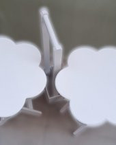 Çanta Zigon Sehpa 90105 Papatya İkili Model Takım Ahşap MDF Beyaz Renk Uyum El Yapım thumbnail 1